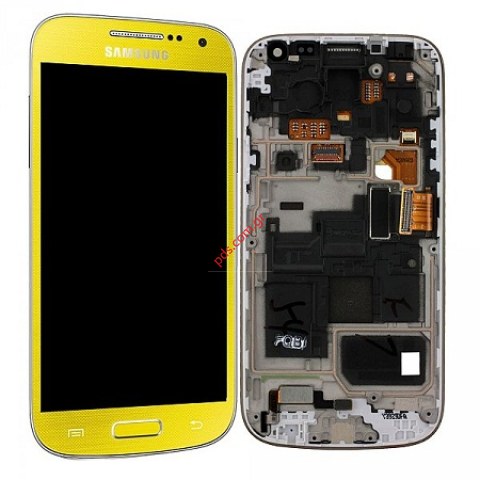 Γνήσια οθόνη σετ Samsung i9195 Galaxy S4 Mini Yellow σε κίτρινο χρώμα. Γνήσια οθόνη σετ Samsung i9195 Galaxy S4 Mini Yellow σε κίτρινο χρώμα.