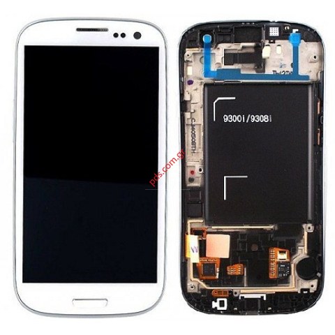 Γνήσια οθόνη σετ Samsung i9300i Galaxy S3 Neo White σε λευκό χρώμα Γνήσια οθόνη σετ Samsung i9300i Galaxy S3 Neo White σε λευκό χρώμα