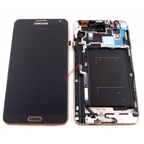 Γνήσια οθόνη set Samsung N9005 Galaxy Note 3 Black Gold 