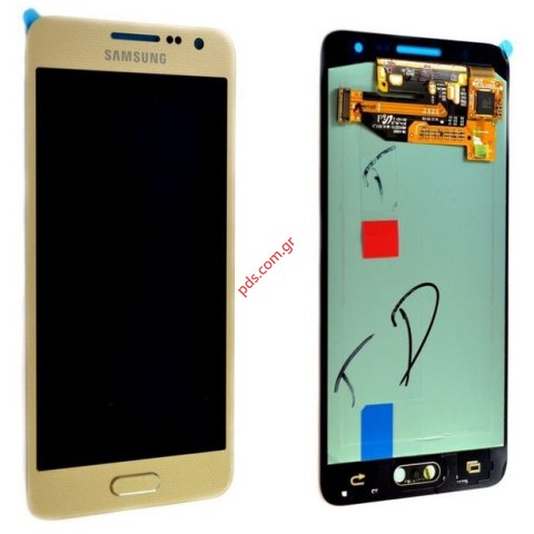 Γνήσια οθόνη σετ Samsung SM-A300F Galaxy A3 Gold σε χρυσό χρώμα 