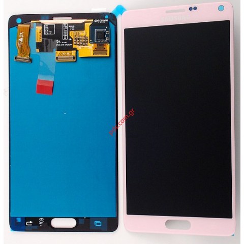 Γνήσια οθόνη σετ Samsung SM-N910F Galaxy Note 4 Pink Display σε ρόζ χρώμα SVP BOX ORIGINAL