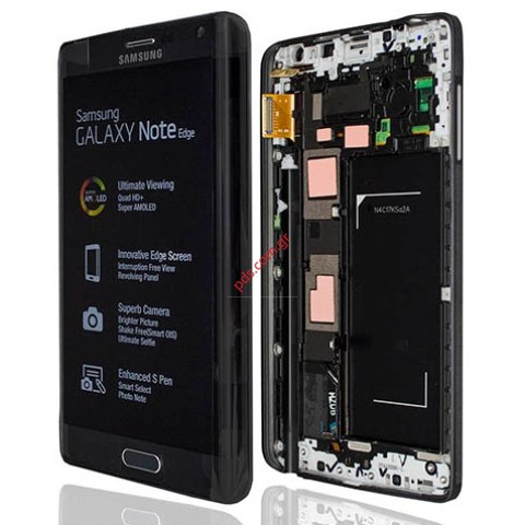 Γνήσια οθόνη σετ Samsung SM-N915FY Galaxy Note Edge Black σε μαύρο χρώμα 