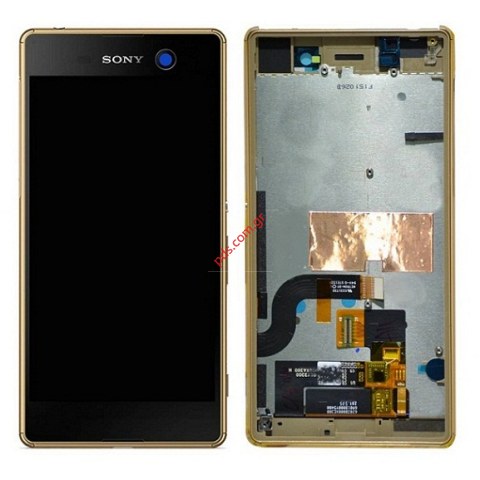 Original Sony Xperia M5 (E5603) Gold front cover with touch screen and LCD display  Original Sony Xperia M5 (E5603) Gold front cover with touch screen and LCD display