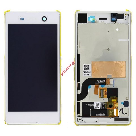 Original Sony Xperia M5 (E5603) White front cover with touch screen and LCD display 
