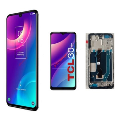 Γνήσια οθόνη TCL 30 PLUS (T676K) 6.7 2022 Black σε μαύρο χρώμα με πλαίσιο frame ORIGINAL (ΚΑΤΟΠΙΝ ΠΑΡΑΓΓΕΛΙΑΣ)