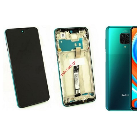 Γνήσια Οθόνη Xiaomi Redmi Note 9 Pro (M2003J6B2G) 6.67inch Green Tropical σε πράσινο χρώμα με Front cover frame Touch Screen Digitizer ORIGINAL Γνήσια Οθόνη Xiaomi Redmi Note 9 Pro (M2003J6B2G) 6.67inch Green Tropical σε πράσινο χρώμα με Front cover frame Touch Screen Digitizer ORIGINAL