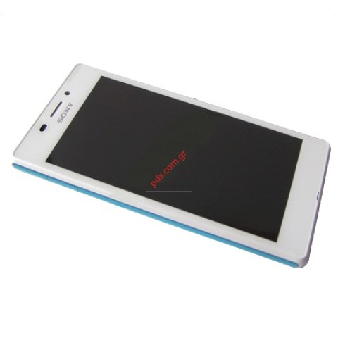 Original front cover LCD display White Sony Xperia D2403,