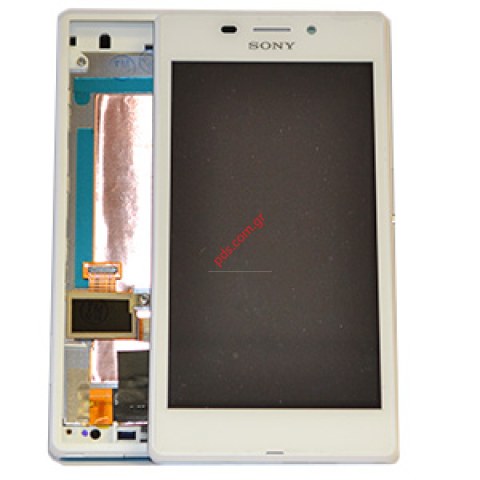 Original front cover LCD display White Sony Xperia D2403, Original front cover LCD display White Sony Xperia D2403,