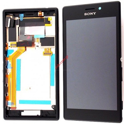 Original front cover LCD display Sony D2302 Xperia M2 Dual Black touch screen 