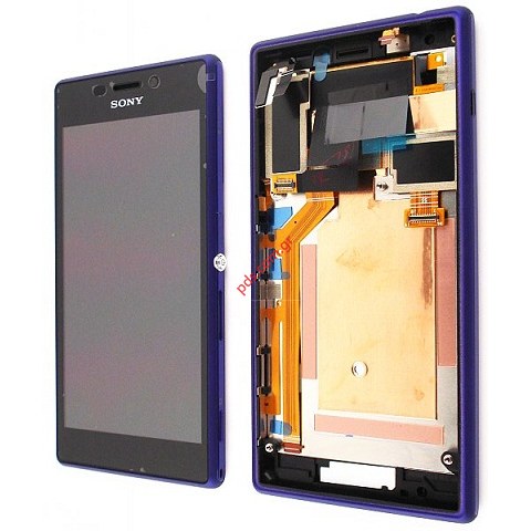 Original front cover LCD display Sony D2302 Xperia M2 Dual Purple touch screen  Original front cover LCD display Sony D2302 Xperia M2 Dual Purple touch screen