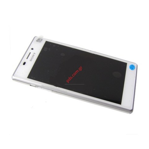 Original front cover LCD display Sony D2302 Xperia M2 Dual White touch screen  Original front cover LCD display Sony D2302 Xperia M2 Dual White touch screen