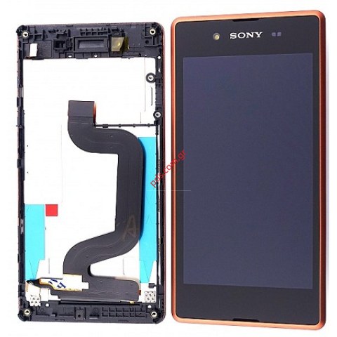 Original front cover set Sony Xperia E3 Copper D2202, D2203, D2206 with touch screen and LCD Display 