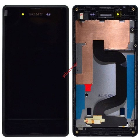 Original front cover set Sony Xperia E3 Black D2202, D2203, D2206 with touch screen and display 