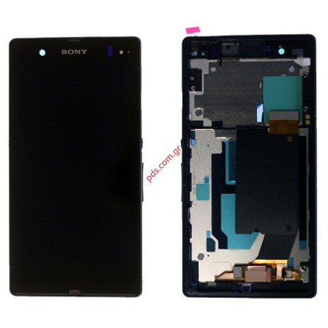 Γνήσια πρόσοψη σετ Sony Xperia Z (C6603) L36H Black ORIGINAL σε μαύρο χρώμα