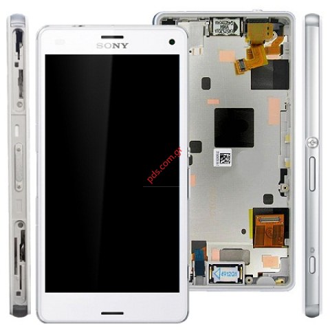 Original front cover Sony Xperia Z3 Compact (D5803) White with touchpad and lcd display 
