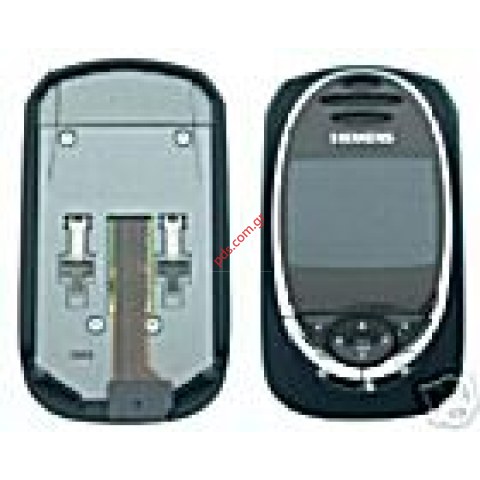 Γνήσια πρόσοψη SIEMENS SL55 Black complete set με την οθόνη και την ταινία flex