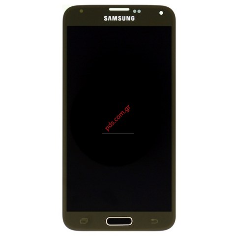 Γνήσιο σετ οθόνης Samsung G900F Galaxy S5 Gold Brown σε χρυσό χρώμα (ΚΑΤΟΠΙΝ ΠΑΡΑΓΓΕΛΙΑΣ ΧΡΟΝΟΣ ΠΑΡΑΔΟΣΗΣ 3~5 ΗΜΕΡΕΣ) 