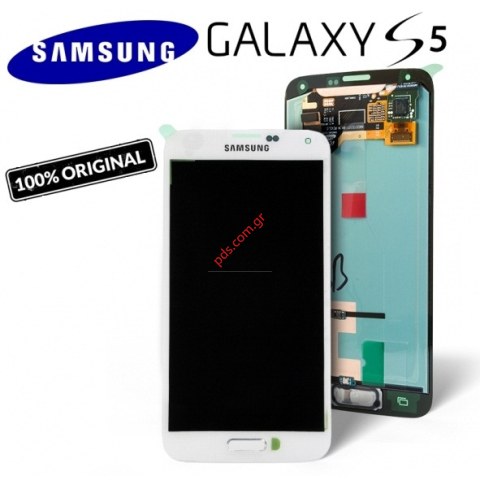 Γνήσιο σετ οθόνης Samsung G900F Galaxy S5 White σε λευκό χρώμα (ΚΑΤΟΠΙΝ ΠΑΡΑΓΓΕΛΙΑΣ ΧΡΟΝΟΣ ΠΑΡΑΔΟΣΗΣ 3~5 ΗΜΕΡΕΣ)  Γνήσιο σετ οθόνης Samsung G900F Galaxy S5 White σε λευκό χρώμα (ΚΑΤΟΠΙΝ ΠΑΡΑΓΓΕΛΙΑΣ ΧΡΟΝΟΣ ΠΑΡΑΔΟΣΗΣ 3~5 ΗΜΕΡΕΣ)