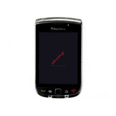 Γνήσιο σετ πρόσοψης BlackBerry 9800 Torch Black με την οθόνη το τζαμάκι και τον μηχανισμό 