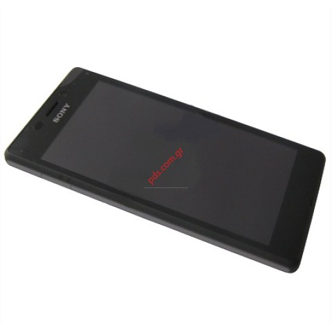 Original front cover Sony D2403, D2406 Xperia M2 Aqua Black with touch screen and LCD display 