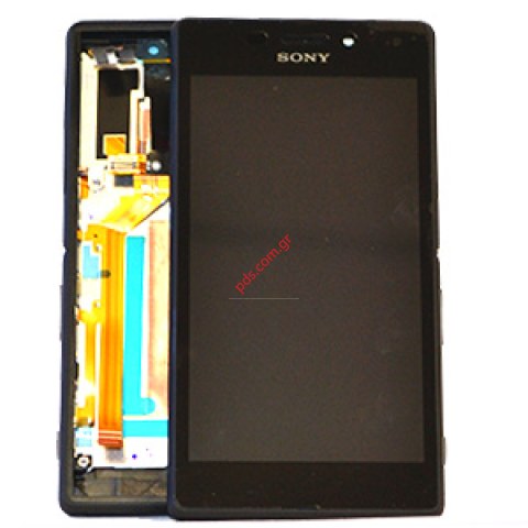 Original front cover Sony D2403, D2406 Xperia M2 Aqua Black with touch screen and LCD display  Original front cover Sony D2403, D2406 Xperia M2 Aqua Black with touch screen and LCD display