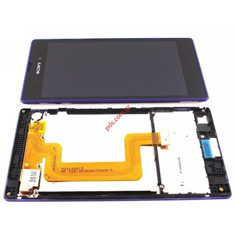 Γνήσιο σετ πρόσοψης Sony Purple Xperia T3 D5102, D5103, D5106 Xperia T3 LTE σε μωβ χρώμα.
