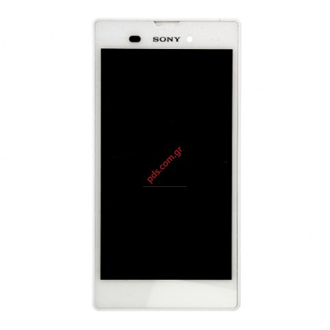 Original front cover Sony D5102 Xperia T3 White with touch screen and LCD display  Original front cover Sony D5102 Xperia T3 White with touch screen and LCD display