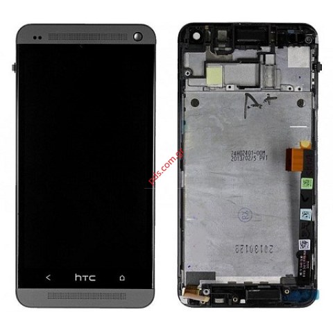 Οθόνη complete σετ (OEM) LCD HTC ONE M7 (801E) Black σε μαύρο χρώμα.