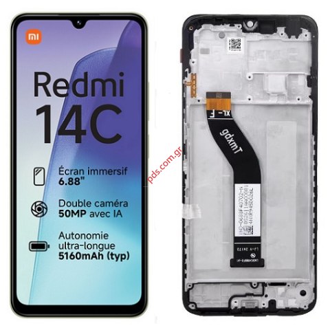 Οθόνη για Xiaomi Redmi 14C (23100RN82L) 2024 Black W/Frame Display IPS OEM LCD + Touch screen Digitizer Bulk Οθόνη για Xiaomi Redmi 14C (23100RN82L) 2024 Black W/Frame Display IPS OEM LCD + Touch screen Digitizer Bulk