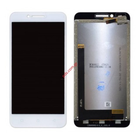 Οθόνη LCD (OEM) Lenovo A2020 Vibe C White Display touch screen σε λευκό χρώμα χωρίς πλαίσιο.