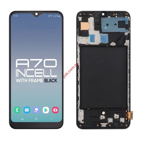 Οθόνη LCD Samsung A705 Galaxy A70 2019 (W/FRAME) INCELL TFT Black σε μαύρο χρώμα Πλαίσιο Display module Touch screen Digitizer NO FINGERPRINT