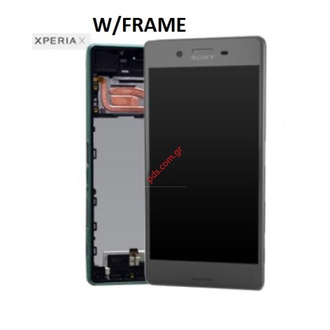 Set LCD Sony F5121 Xperia X, F5122 Xperia X Dual Black OEM W/FRAME  Set LCD Sony F5121 Xperia X, F5122 Xperia X Dual Black OEM W/FRAME