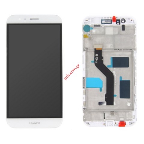 Complete Display LCD (OEM) White Huawei G8 (RIO-L01) NO/BATTERY Frame with Touchscreen digitizer 