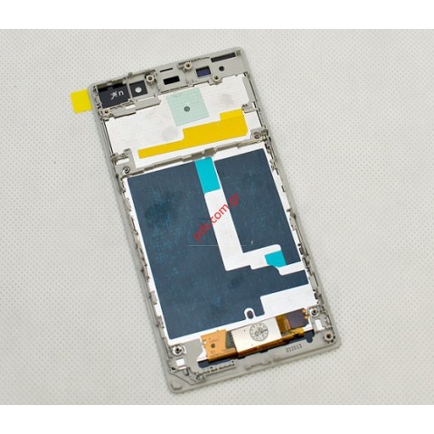 Display set (OEM) White Sony Xperia Z1 (L39H) C6902 Honami Frame LCD + touch Panel glass 