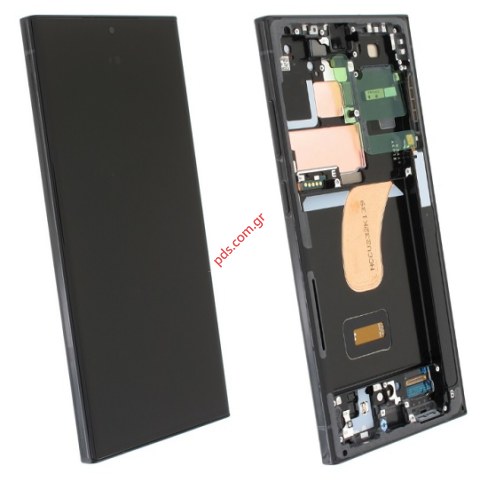 Οθόνη Samsung Galaxy S23 ULTRA SM-S918B Graphite Grey set Display LCD SOFT OLED W/Frame σε γκρί χρώμα Box