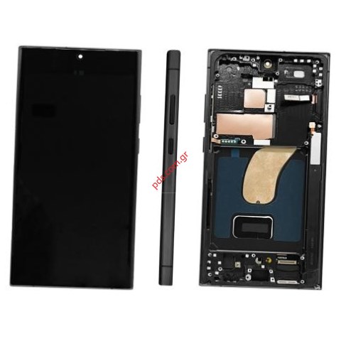 Οθόνη Samsung Galaxy S23 ULTRA SM-S918B Graphite Grey set Display LCD SOFT OLED W/Frame σε γκρί χρώμα Box