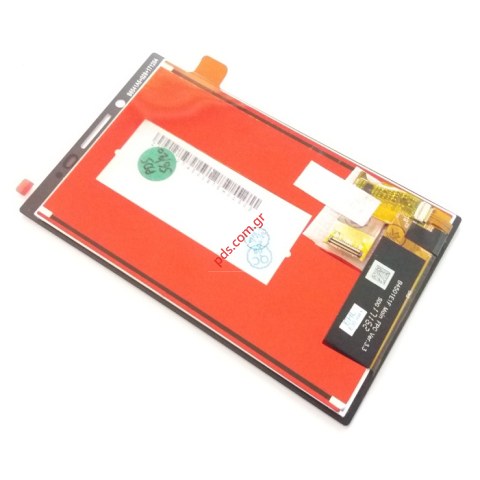 Οθόνη σετ LCD OEM BlackBerry KEY 2 (BBF100-4) SHORT FLEX CABLE Black Display NO Frame Touch screen digitizer