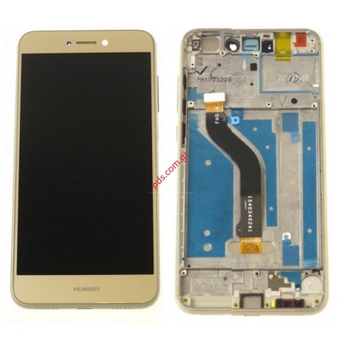Complete set LCD (OEM) Huawei P9 Lite (2017) Gold w/Frame  Complete set LCD (OEM) Huawei P9 Lite (2017) Gold w/Frame