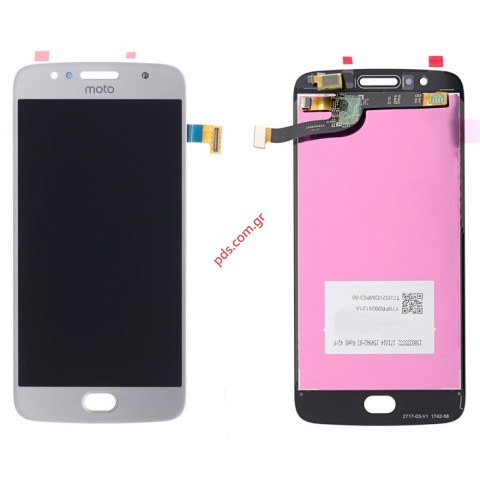 Display set LCD (OEM) Silver Motorola G5s XT1703 Lenovo  Touch screen digitizer
