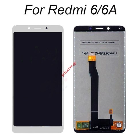 Οθόνη σετ LCD (OEM) White Xiaomi Redmi 6/6A σε λευκό χρώμα (Display with touch screen and digitizer) Οθόνη σετ LCD (OEM) White Xiaomi Redmi 6/6A σε λευκό χρώμα (Display with touch screen and digitizer)