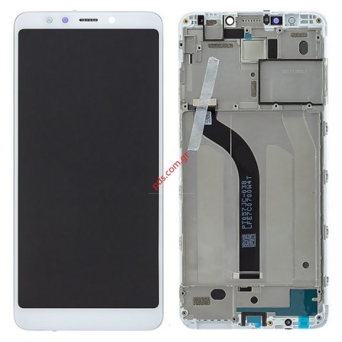 Οθόνη σετ LCD (OEM) Xiaomi Redmi 5 White σε λευκό χρώμα με πλαίσιο Οθόνη σετ LCD (OEM) Xiaomi Redmi 5 White σε λευκό χρώμα με πλαίσιο