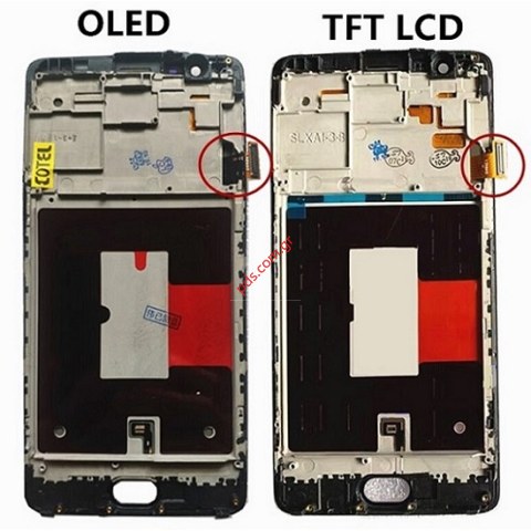Set LCD OnePlus 3/3T A3003 Black W/FRAME Display IPS Touch screen digitizer