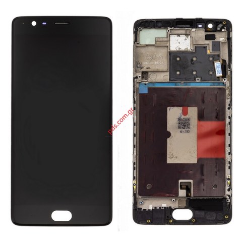 Οθόνη σετ LCD OnePlus 3/3T A3003 Black W/Frame Display IPS touch screen digitizer Bulk