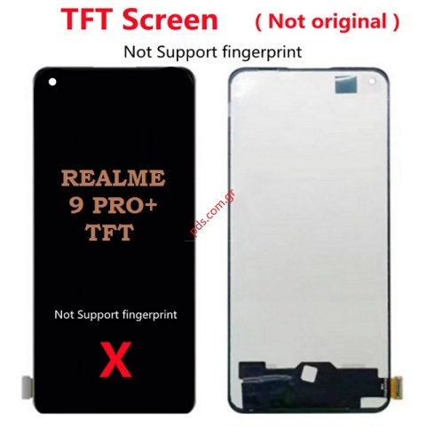 Οθόνη σετ LCD Realme 9 Pro Plus (RMX3392) 2022 TFT NO/FRAME Black Bulk