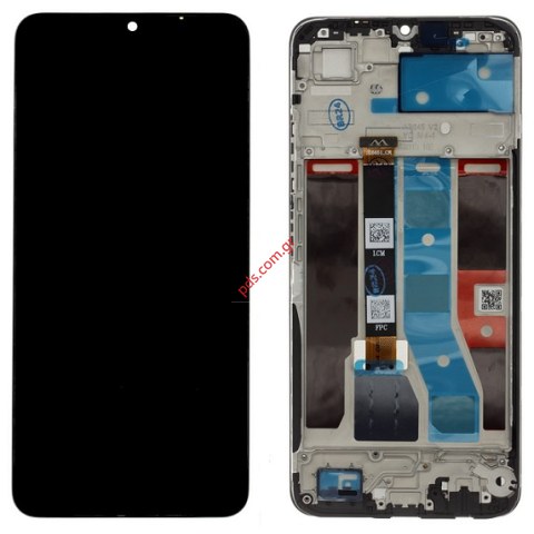 Οθόνη σετ LCD Realme C51 (RMX-3830) 2023 Black OEM Display Touch screen with digitizer with frame Bulk