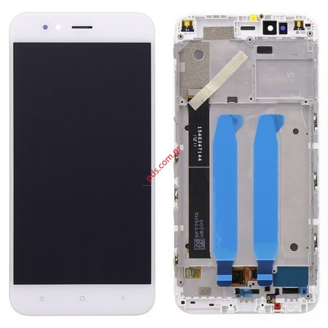 Οθόνη σετ LCD XIAOMI MI A1/5X White (with frame) με το πλαίσιο σε μαύρο χρώμα Οθόνη σετ LCD XIAOMI MI A1/5X White (with frame) με το πλαίσιο σε μαύρο χρώμα