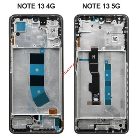 Set LCD Xiaomi Redmi Note 13 4G (23129RAA4G) 2024 Black Display AMOLED OEM with touch screen and digitizer (W FRAME)