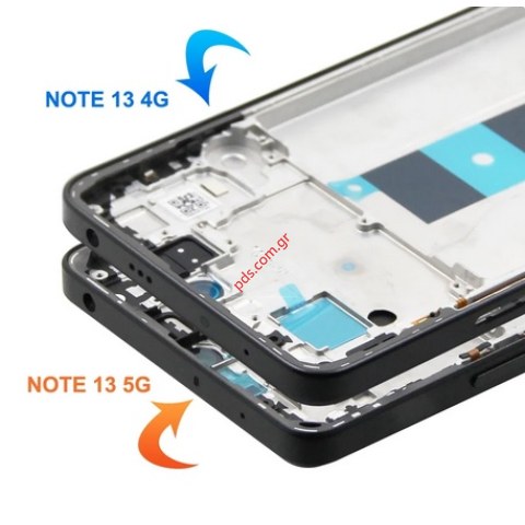 Set LCD Xiaomi Redmi Note 13 4G (23129RAA4G) 2024 Black Display AMOLED OEM with touch screen and digitizer (W FRAME)