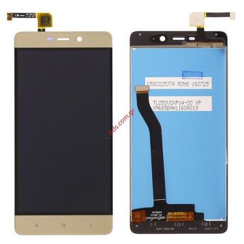 Οθόνη σετ (OEM) Gold Xiaomi REDMI 4 Prime (Redmi 4 Pro) 5.5 inch σε χρυσό χρώμα Touch screen digitizer Οθόνη σετ (OEM) Gold Xiaomi REDMI 4 Prime (Redmi 4 Pro) 5.5 inch σε χρυσό χρώμα Touch screen digitizer