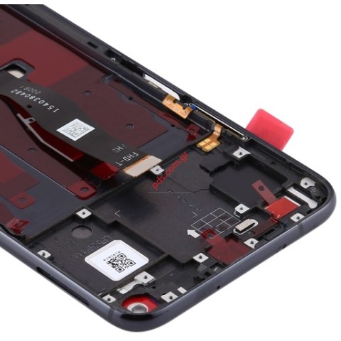 Set LCD (OEM) Huawei Nova 5T (YAL-L21) Black Front Cover + Display + Touch Unit White (WITH FRAME)